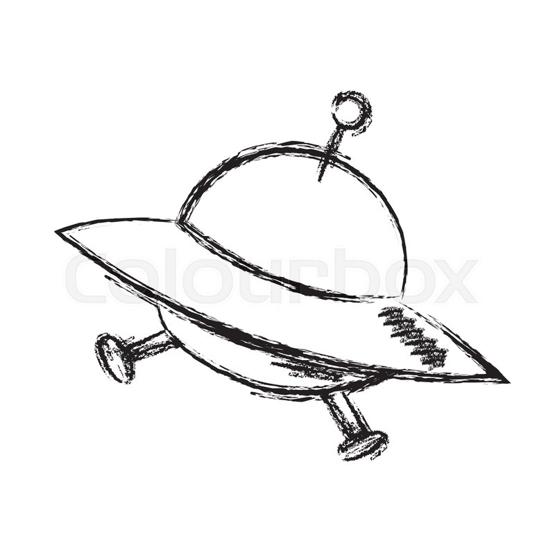 800x800 Cartoon Ufo Ship Space Transport Icon Stock Vector Colourbox