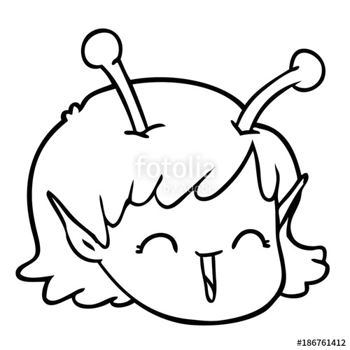 500x500 Cartoon Alien Space Girl Face Stock Image And Royalty Free Vector