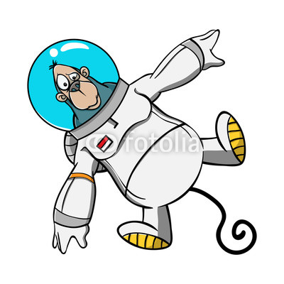 400x400 Astronaut Gorilla Hovering In Outer Space