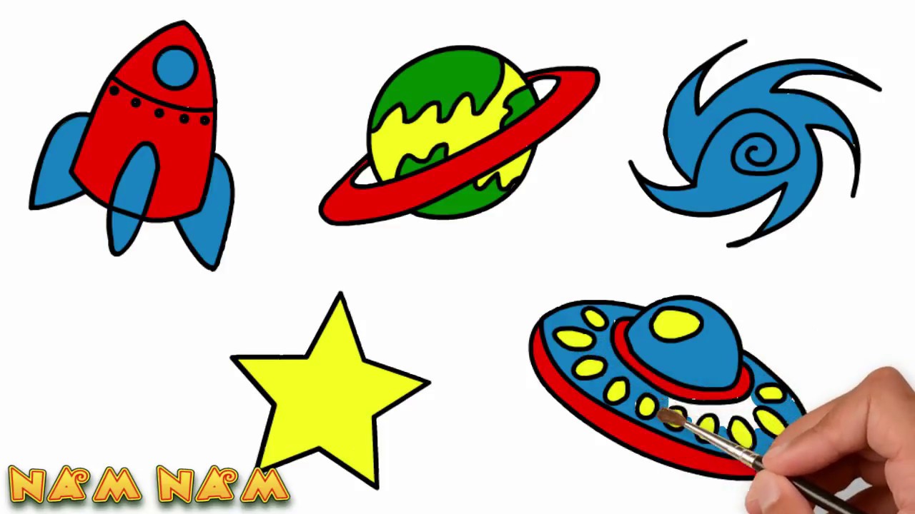 1280x720 Space Drawing For Kid Rocket Star World Kid Development