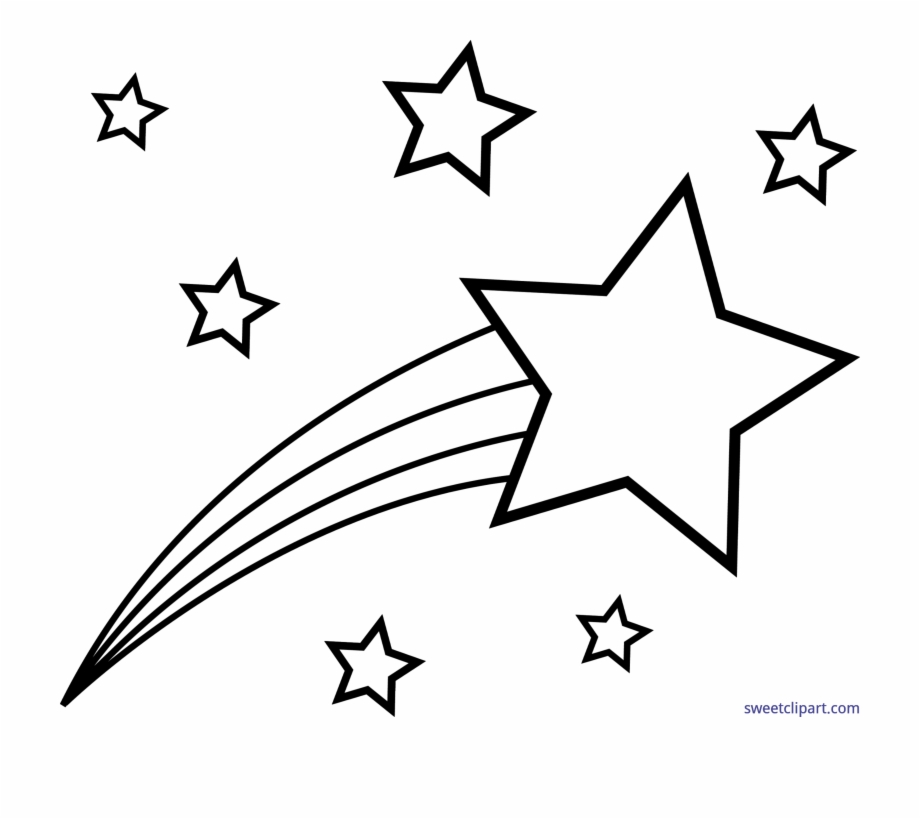 920x819 Outer Space Symbol Shooting Star Lineart Clip Art
