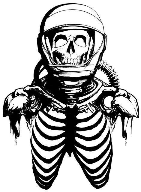 470x640 A Wolf Illustrations Blog Skeleton Astronaut Tattoo Designs