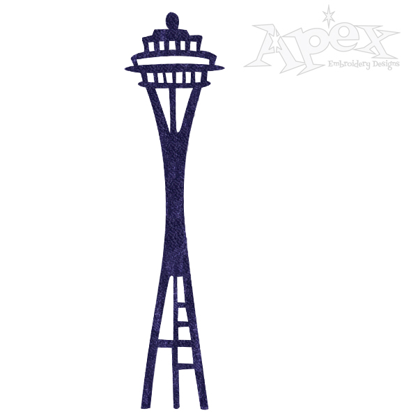 600x600 Seattle Space Needle Embroidery Design