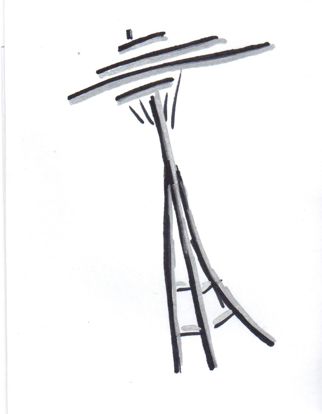 1091x1402 Space Needle March Oh