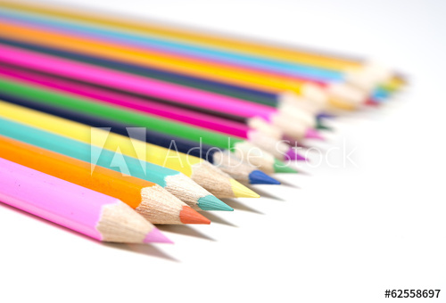 500x340 Set Of Drawing Color Pencils With Copy Space