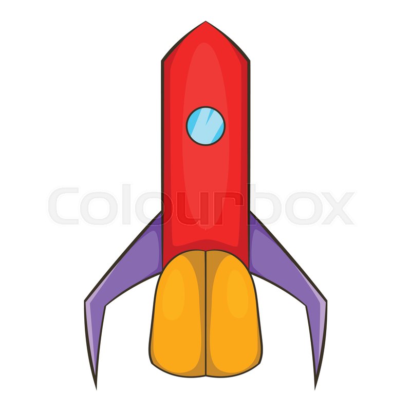 800x800 Space Rocket For Fly Icon Cartoon Stock Vector Colourbox