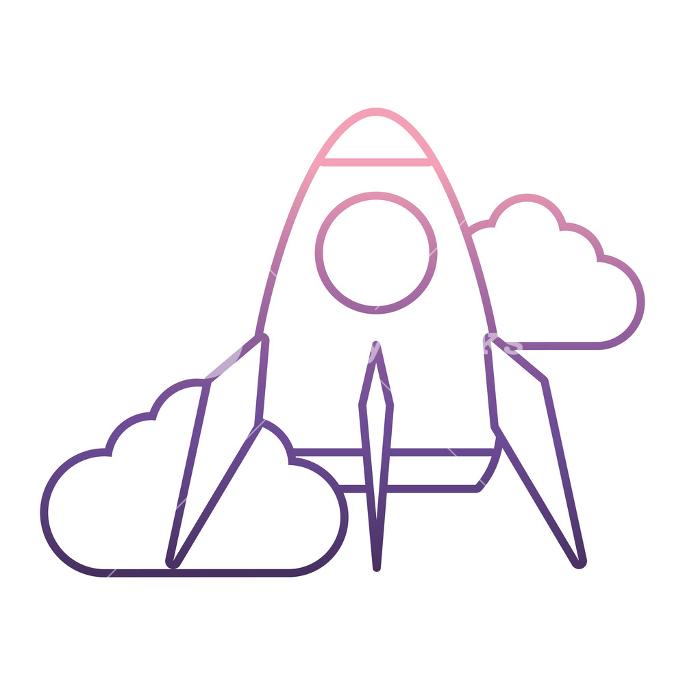 1000x1000 Space Rocket Icon Over White Background Vector Illustration