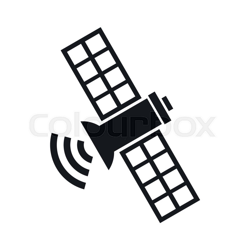 800x800 Space Satellite Icon In Simple Style Stock Vector Colourbox