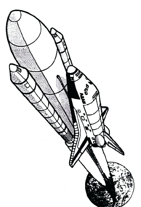 600x881 Space Shuttle Coloring Pages A Kids Drawing Of Astronaut And His