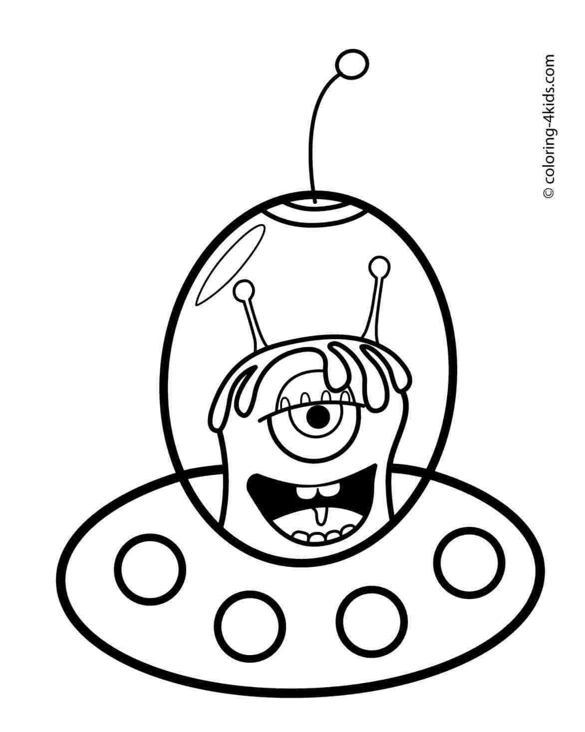 1172x1466 Ufo Little Cute Spaceship Drawings Alien Coloring Pages