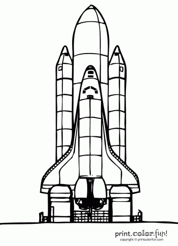 363x500 Space Shuttle Coloring Page