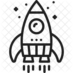 256x256 Spacecraft Icon Of Line Style