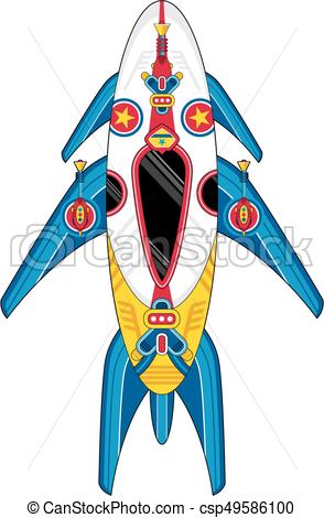 294x470 cartoon spaceship cartoon retro science fiction spaceship vector