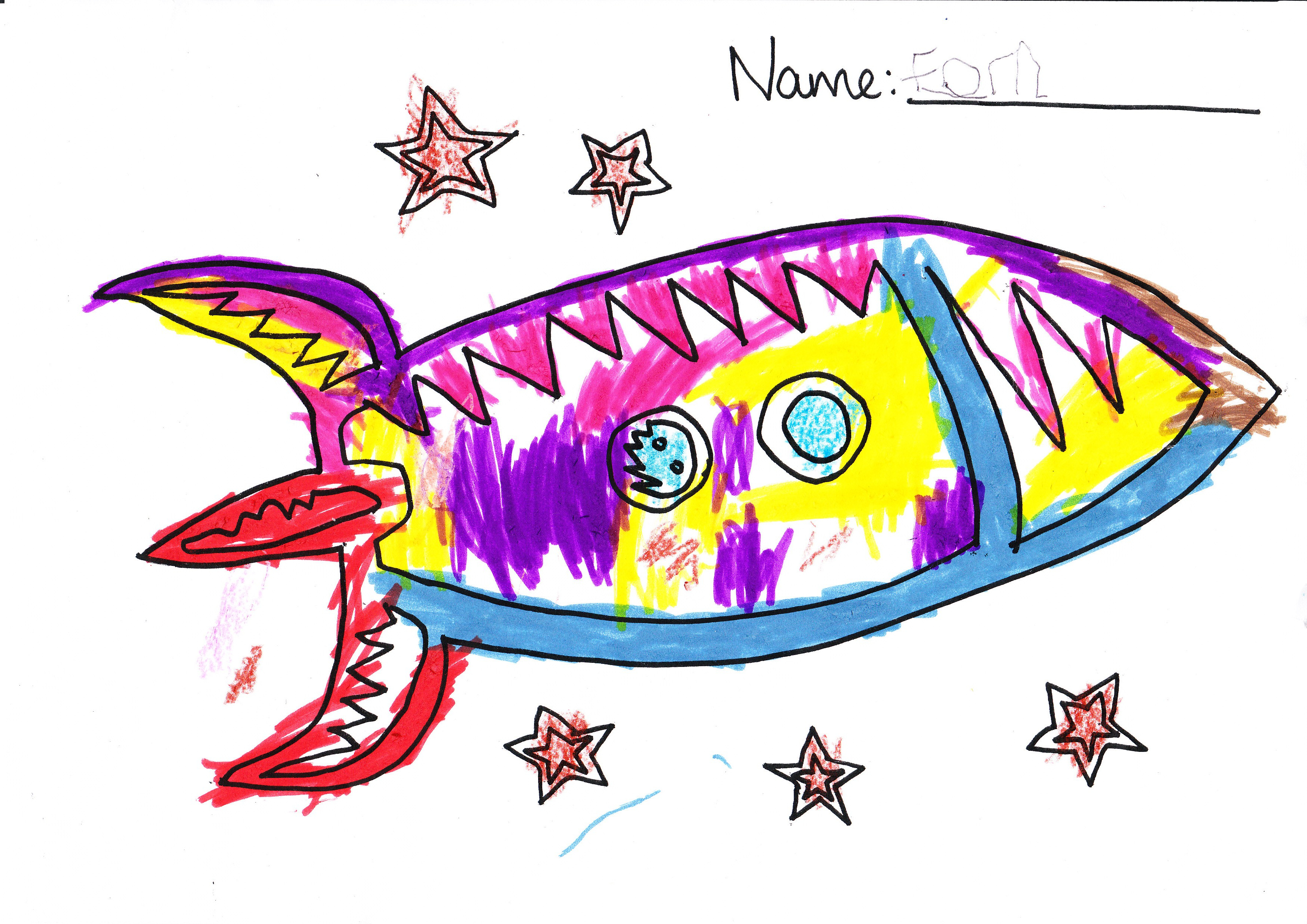 Spaceship Drawing For Kids