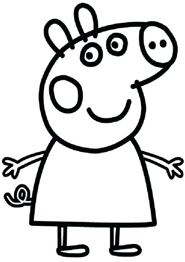 595x842 Pig Drawing For Kids Full Size Of Coloring Pages Easy For Kids