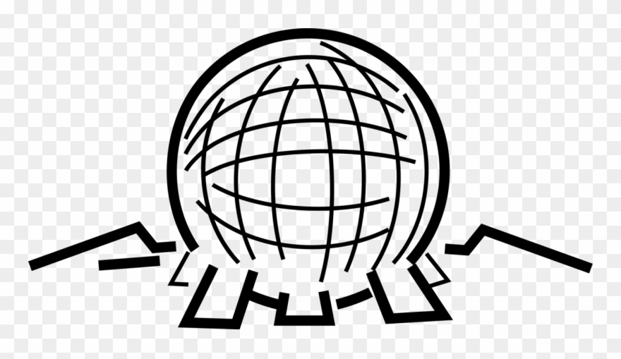 880x509 Vector Illustration Of Geodesic Dome Sphere Spaceship