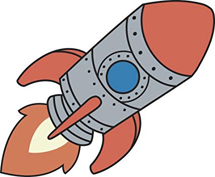 425x351 Fun Drawing Of Blasting Off Spaceship Cartoon Vinyl