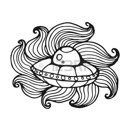 450x450 Spaceship Outline Space Shuttle Line And Glyph Icon Rocket Vector