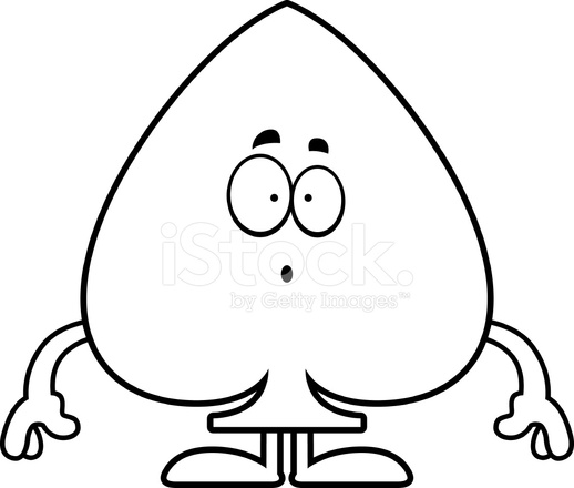 518x440 Surprised Cartoon Spade Stock Vector