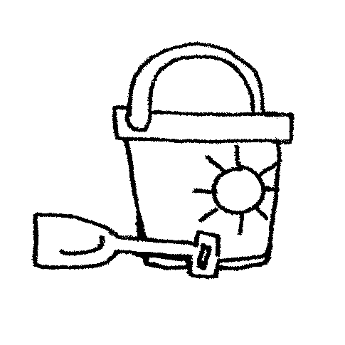 485x485 Bucket And Spade Clipart Black And White