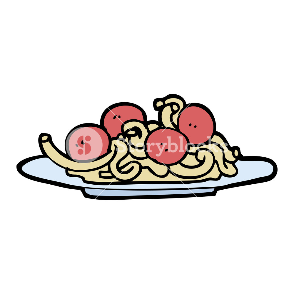 1000x1000 Hand Drawn Doodle Style Cartoon Spaghetti And Meatballs Royalty