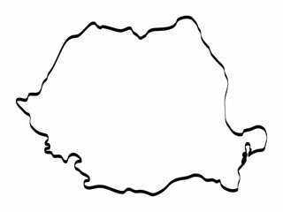320x240 Spain Map Outline Graphic Freehand Drawing On White Background