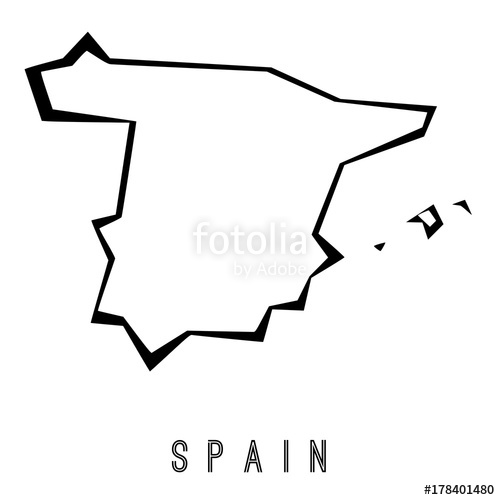 500x500 Spain Geometric Map Stock Image And Royalty Free Vector