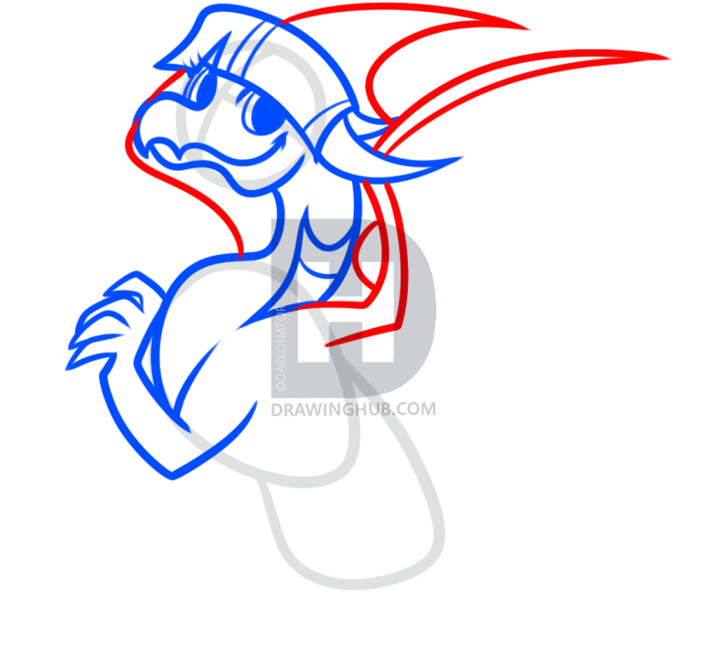 784x720 How To Draw Dragon Twilight Sparkle, Step