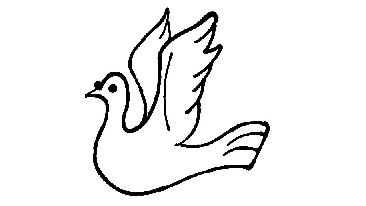 1280x720 How To Draw A Sparrow How To Draw Birds Drawing Easy Step