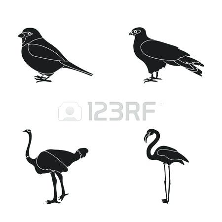 450x450 Sparrow Outline Vector Abstract Simple Illustration Drawing