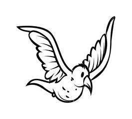 265x240 Sparrow Drawing Vector Clip Art