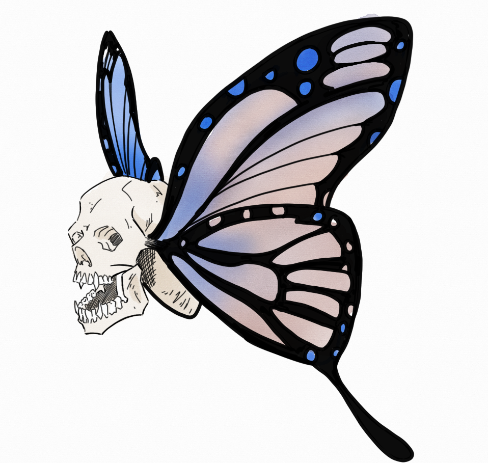 958x909 Excelent Butterfly Skull Tattoo Butterfly Tattoos Last Sparrow