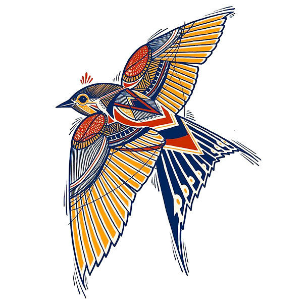 610x610 Original Sparrow Tattoo Design