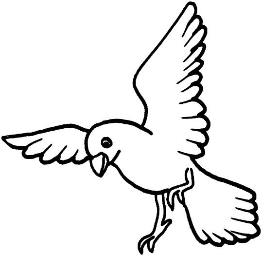 539x525 Flying Bird Clipart Drawing