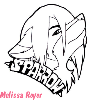 320x342 Badge Sparrow Line Art