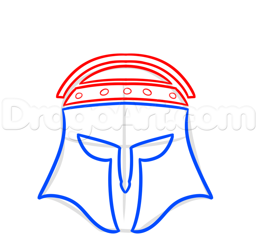 855x792 Tribal Spartan Drawing Tutorial, Step