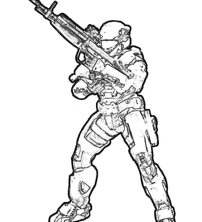 816x900 Halo Coloring Pages Printable Clipart Spartan Book As