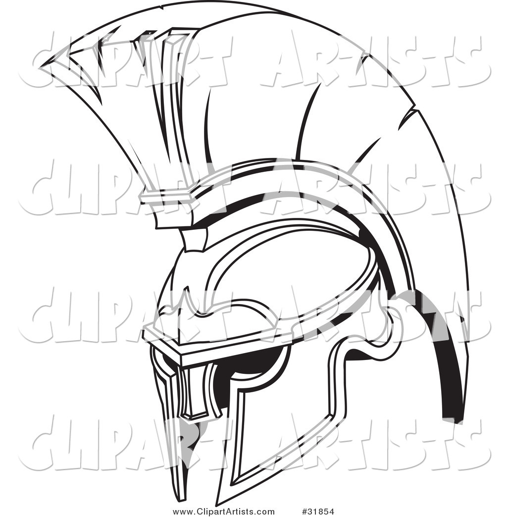 1024x1044 Spartan Helmet Line Drawing