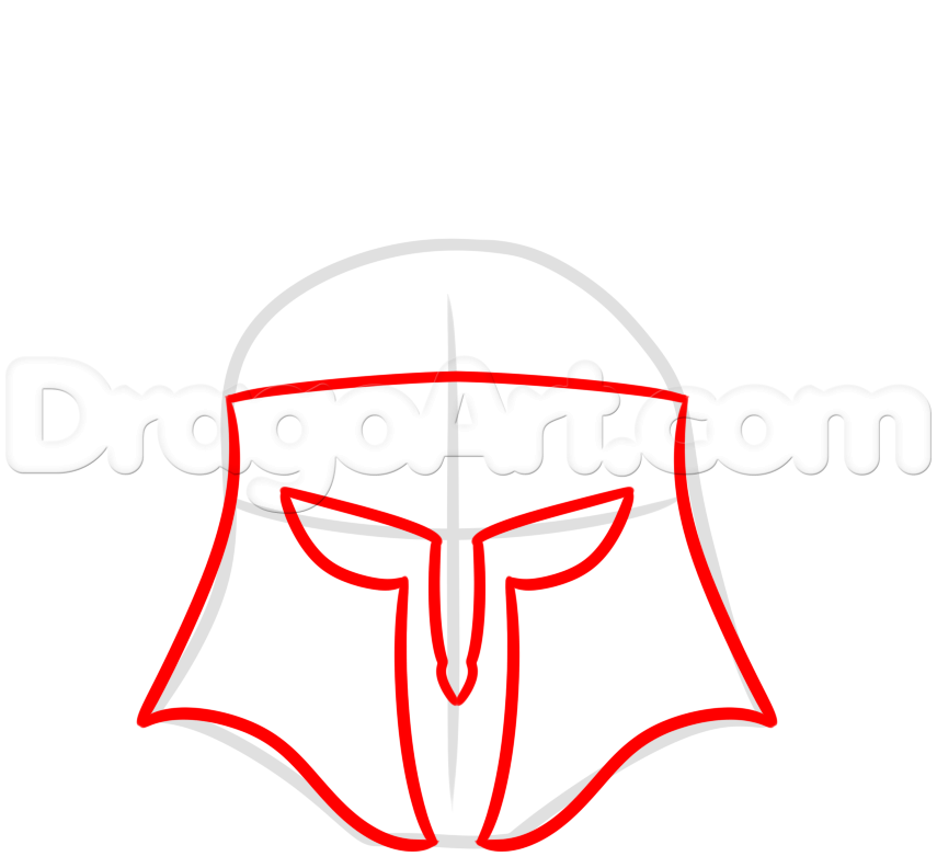 855x792 Tribal Spartan Drawing Tutorial, Step