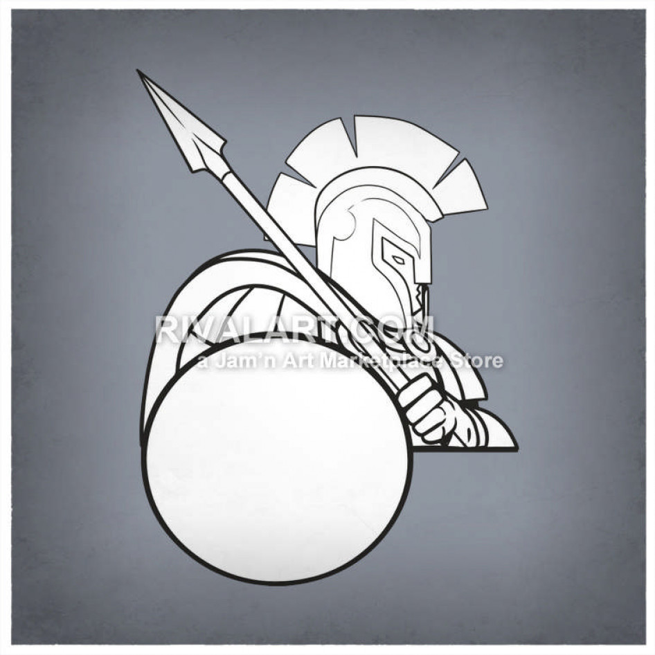 946x946 Spartan With A Cape And Shield