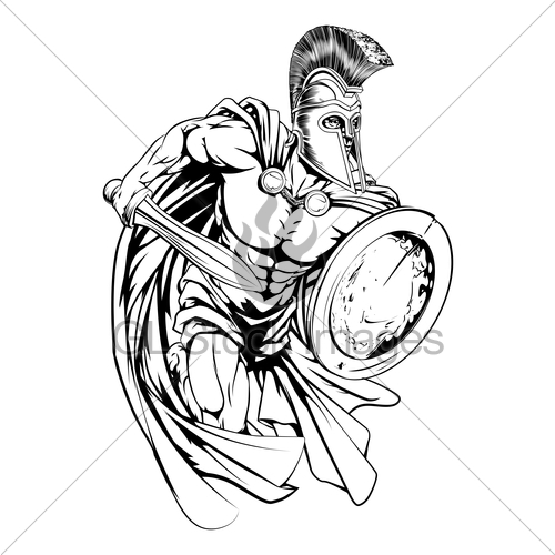 500x500 Spartan Warrior Gl Stock Images