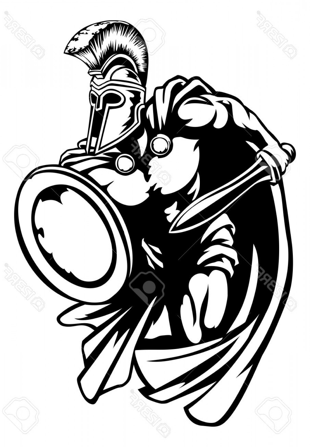 1083x1560 Photostock Vector Spartan Roman Or Trojan Gladiator Ancient Greek