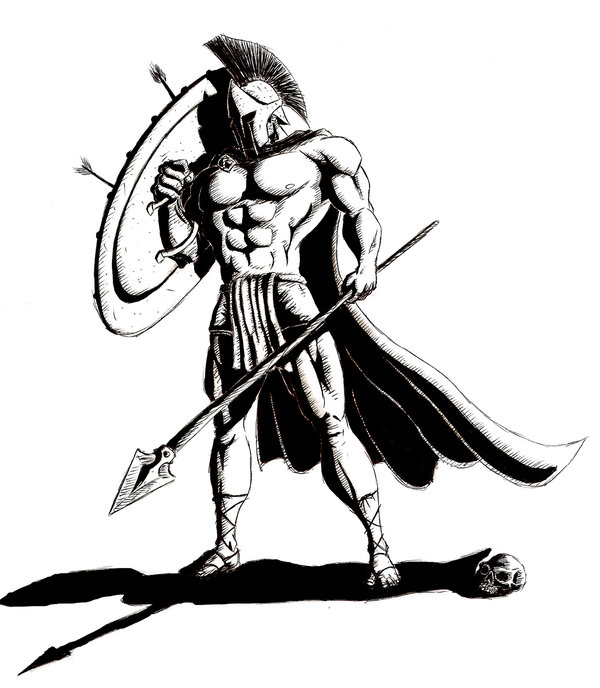 600x688 Spartan Spear And Shield Drawing Jerusalem House