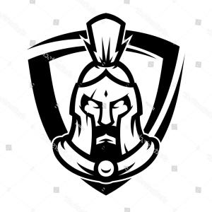 300x300 Stock Illustration Spartan Warrior Vector Mascot Logo Drawing