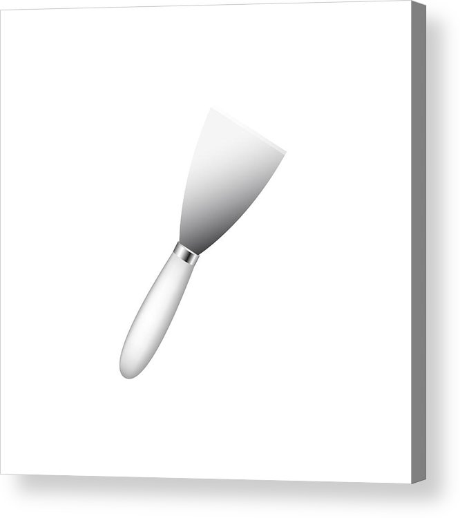 666x750 Metal Spatula With White Handle Acrylic Print