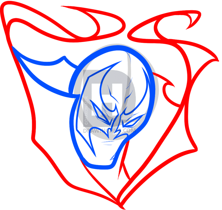 762x720 how to draw spawn easy, step