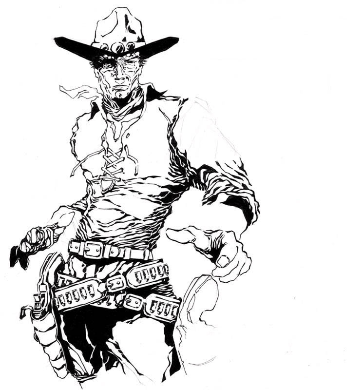745x800 spawn drawing gunslinger for free download