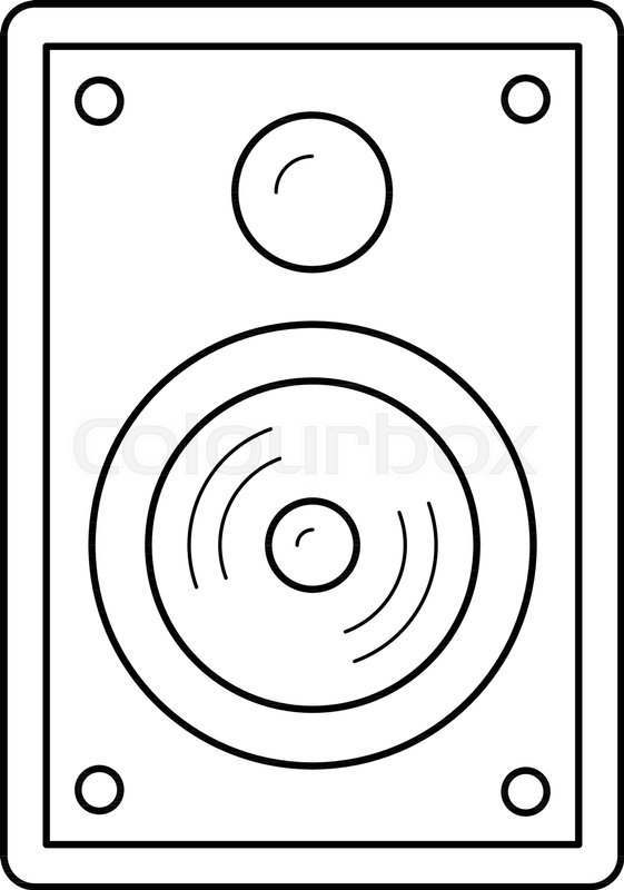 561x800 Audio Speaker Vector Line Icon Stock Vector Colourbox