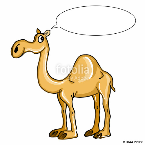 500x500 Cute Camel Illustration Drawing And Speaking Stock Photo