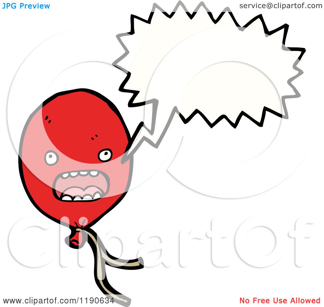 1080x1024 Cartoon Of A Red Balloon Speaking